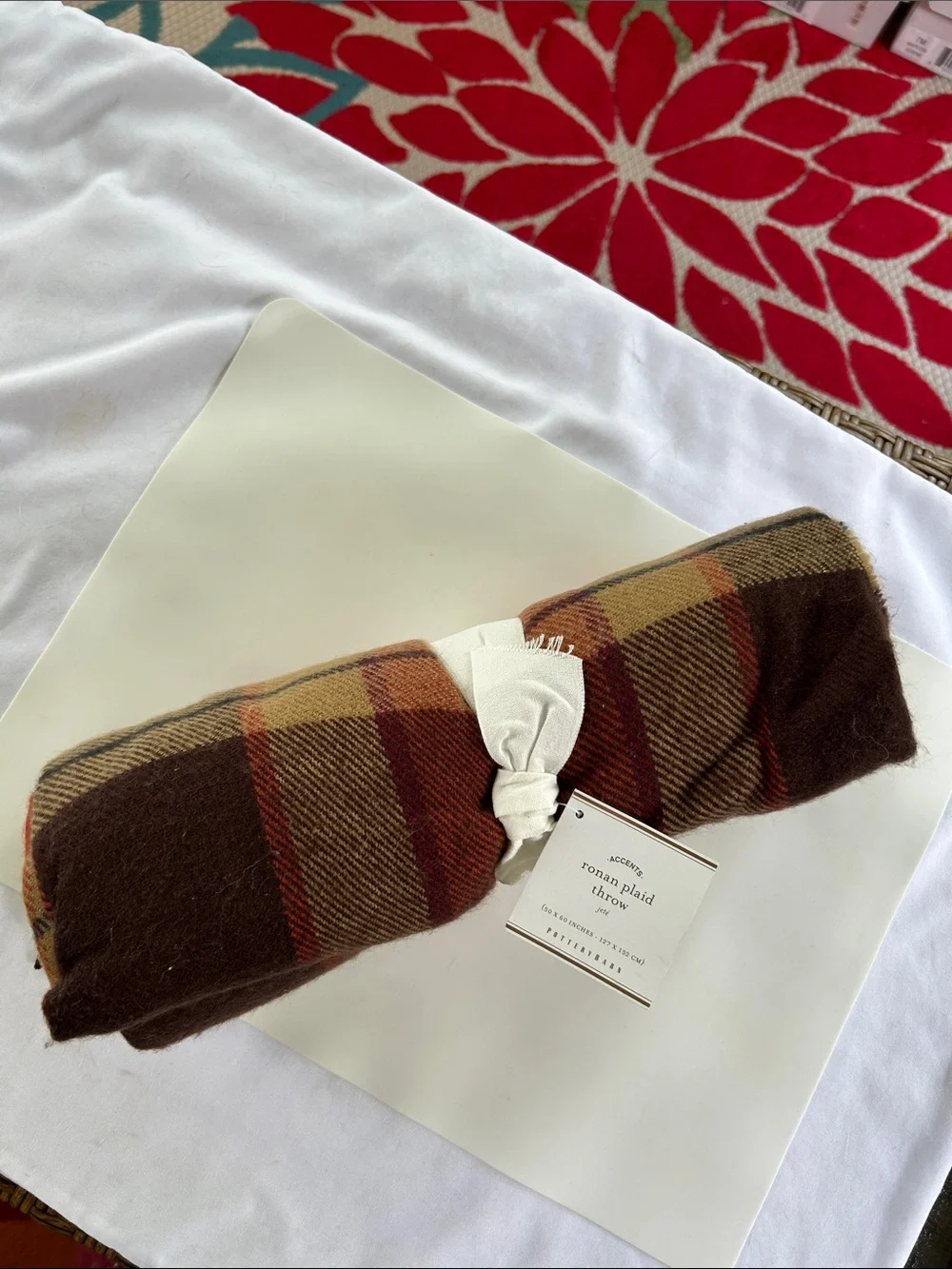 Pottery Barn Ronan Plaid Throw Blanket 50x60 NWT